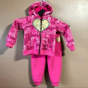 New Chic Baby Girl Size 24M Jacket & Pants Set